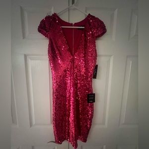 Sequin pink dress